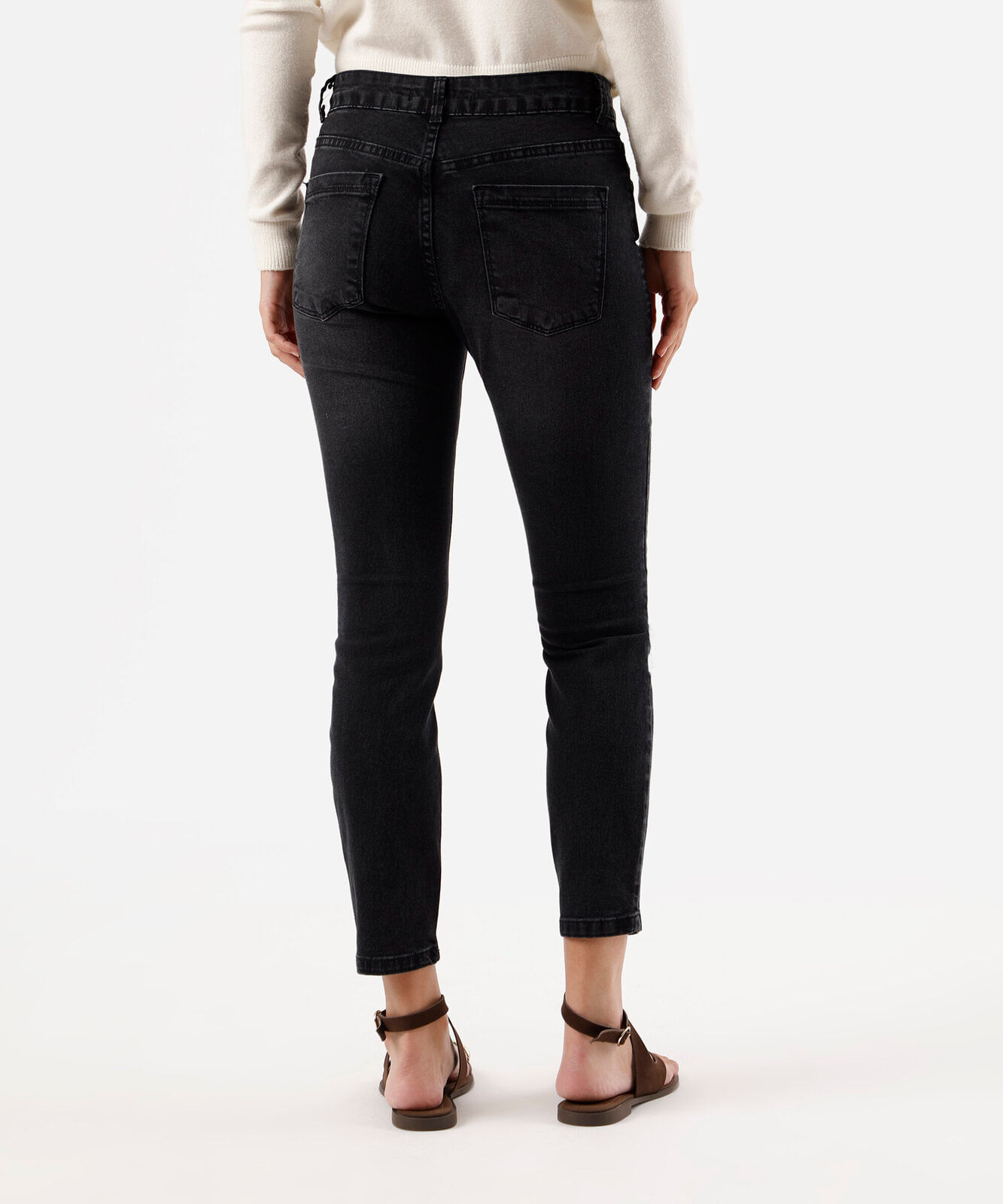 calça skinny feminina jeans preta