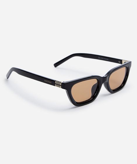 óculos de sol feminino quadrado de acetato triton preto
