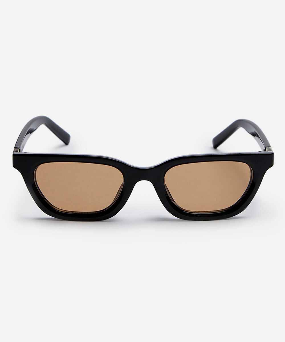 óculos de sol feminino quadrado de acetato triton preto