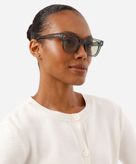 óculos de sol feminino quadrado de acetato triton verde