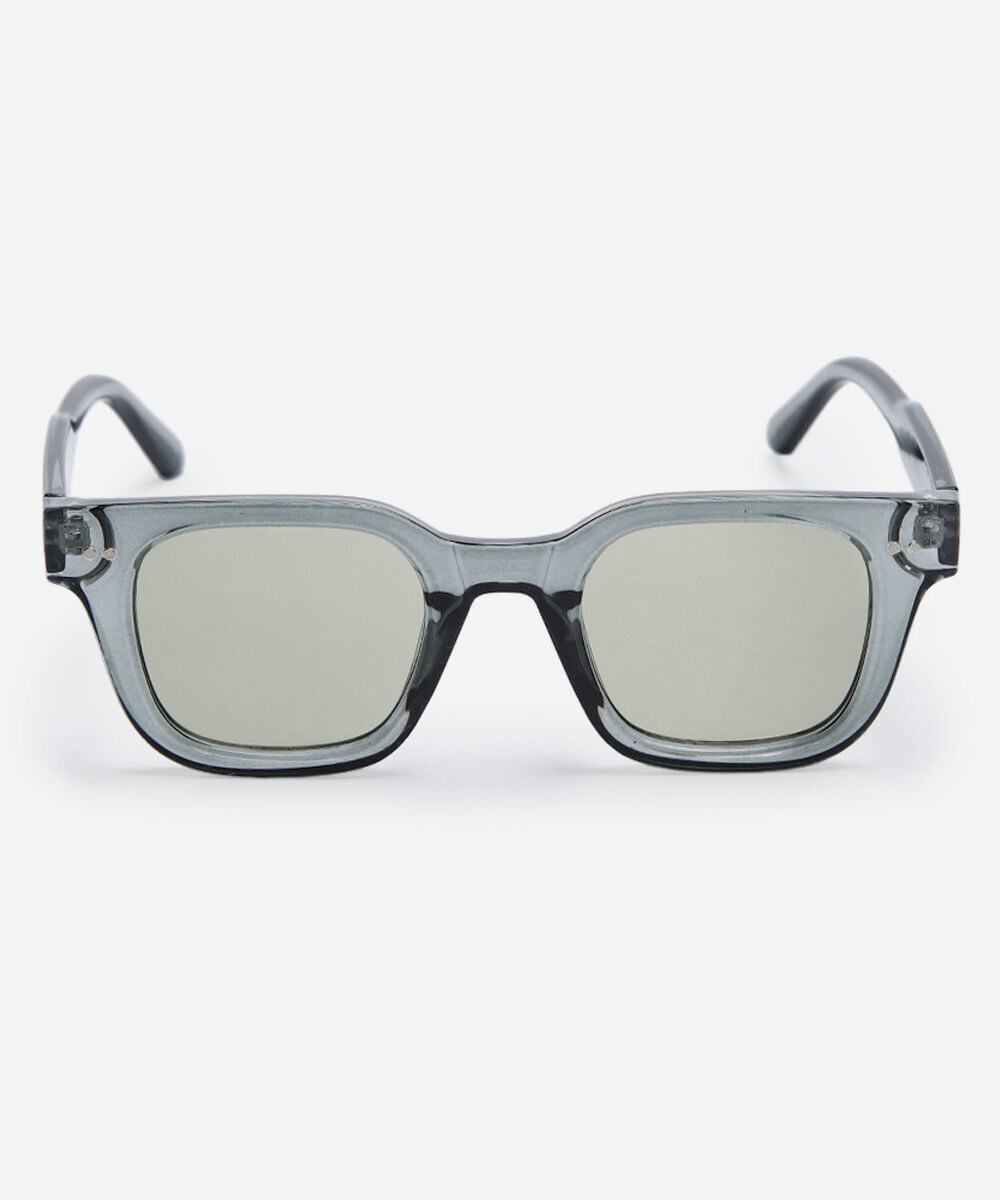 óculos de sol feminino quadrado de acetato triton verde