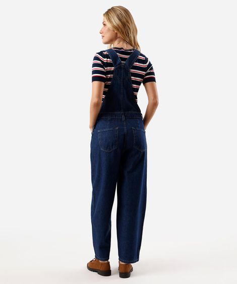 jardineira feminina jeans azul