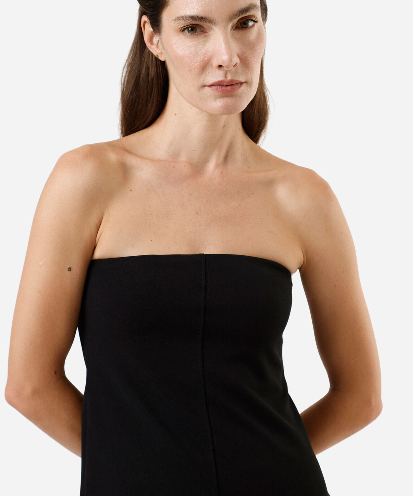 vestido sem alça feminino preto