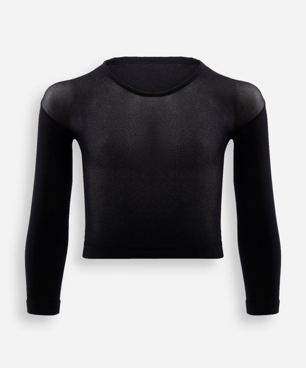 blusa segunda pele infantil lupo preta