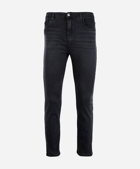 calça slim juvenil jeans preta