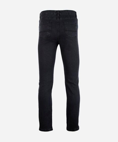 calça slim juvenil jeans preta