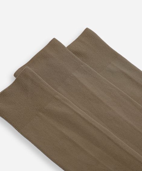 kit de 3 meias cano longo de poliamida bege