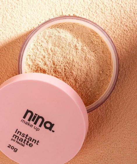 pó solto facial nina makeup instant matte cor 1