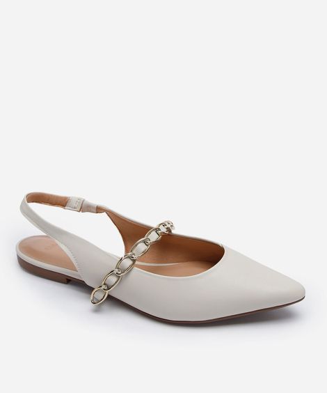 sapatilha bico fino com corrente oneself off white