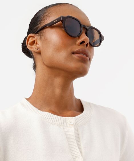 óculos de sol unissex redondo de acetato triton - multicor