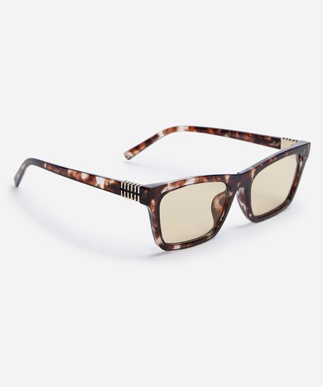 óculos de sol feminino quadrado de acetato tartaruga triton colorido