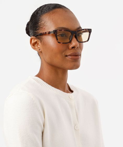 óculos de sol feminino quadrado de acetato tartaruga triton colorido