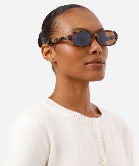 óculos de sol feminino quadrado de acetato tartaruga triton colorido