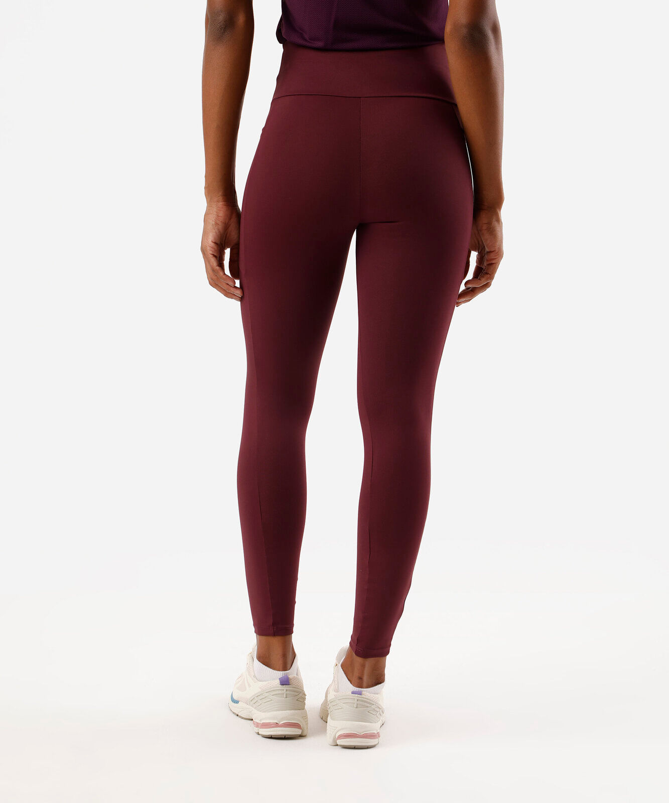 calça legging esportivacom bolso vinho