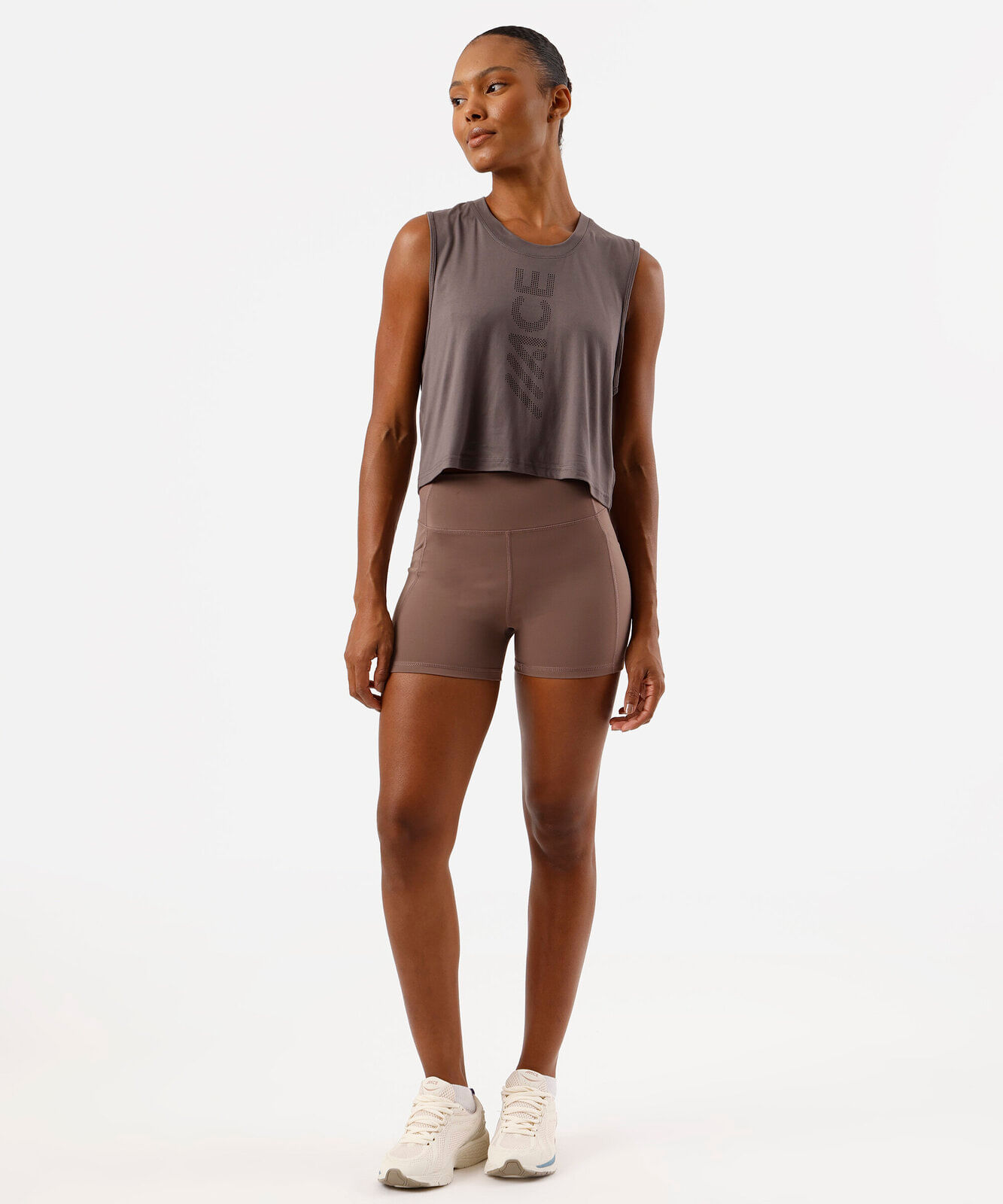 cropped feminino esportivo cinza