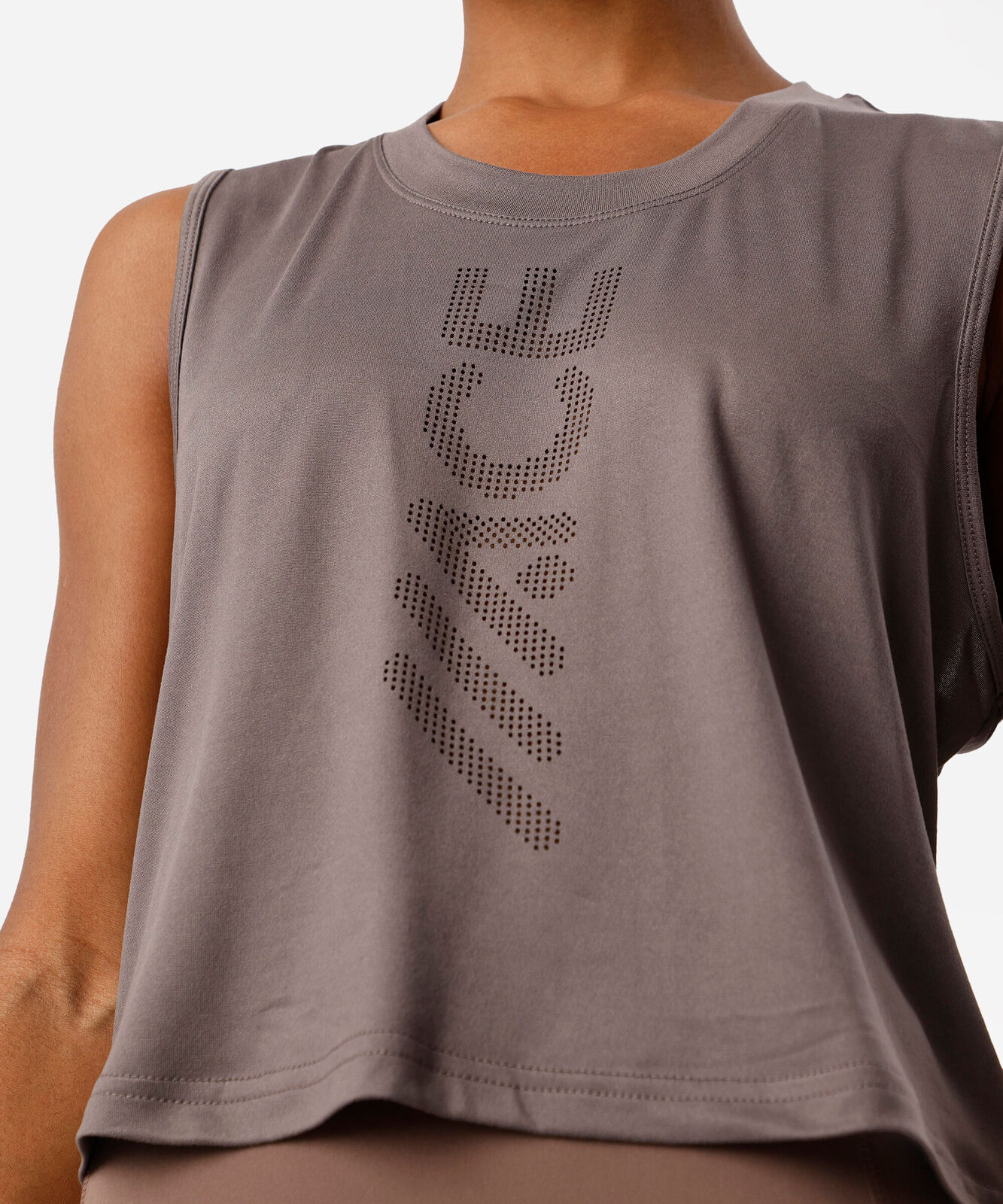 cropped feminino esportivo cinza