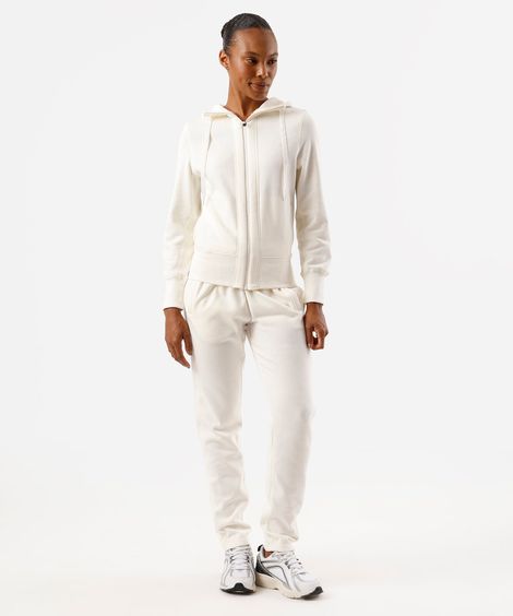 calça jogger feminina de moletom esportiva off white
