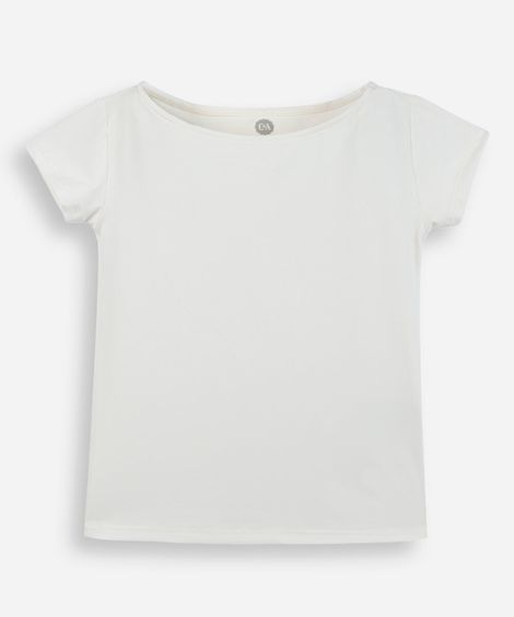 blusa infantil de poliamida off white