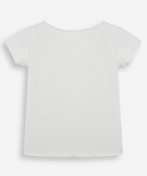 blusa infantil de poliamida off white