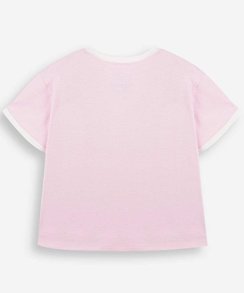 camiseta baby look infantil my melody rosa