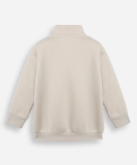 blusa infantil gola alta corvette - areia