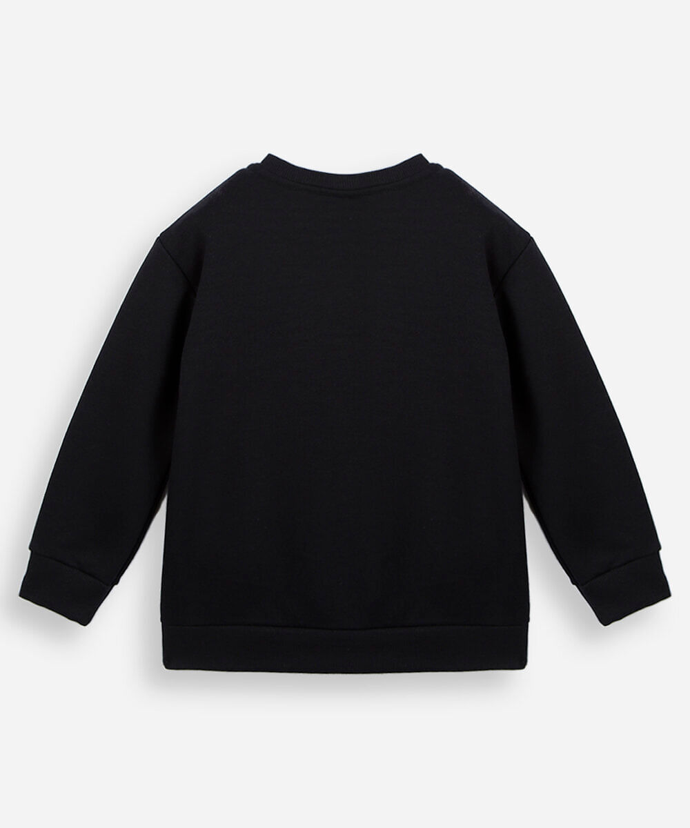 blusa infantil de moletom minecraft preta