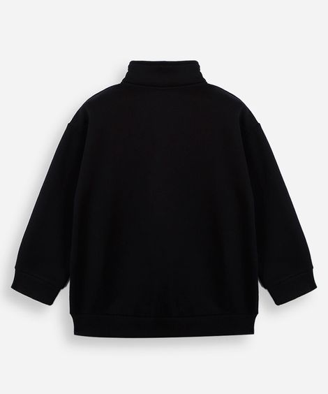 blusa infantil gola alta camaro preta