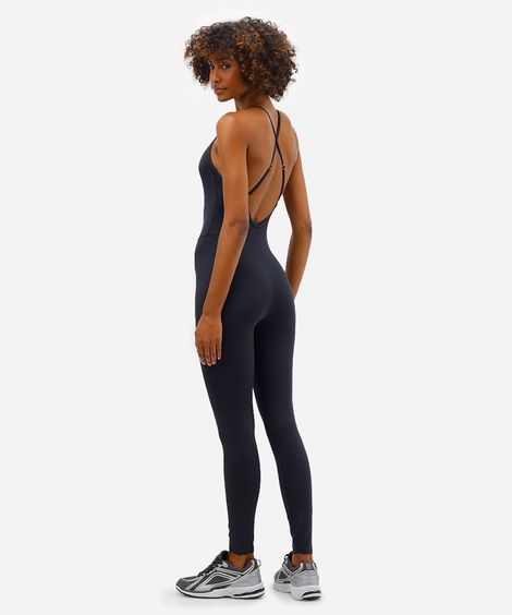 macacão feminino esportivo de poliamida preto