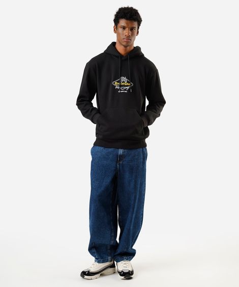 calça balloon masculina jeans azul