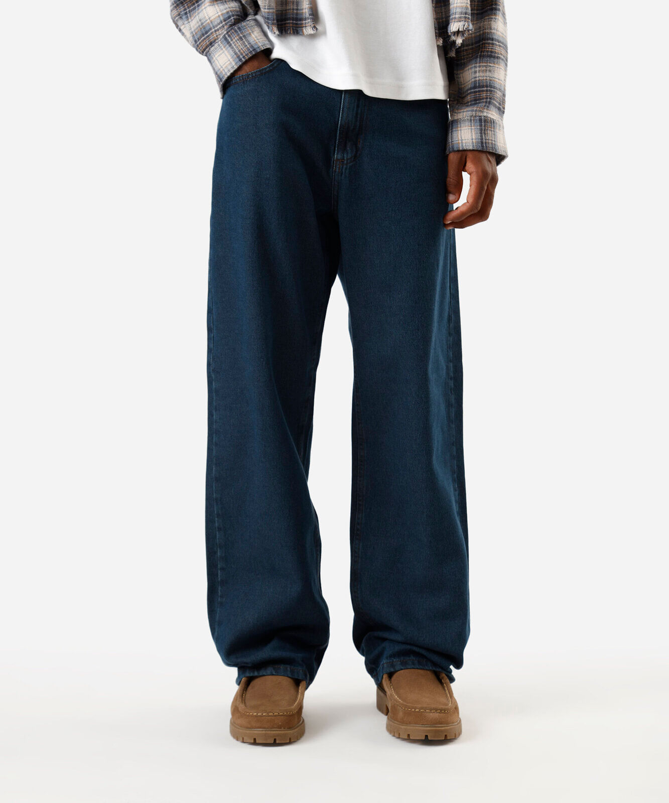 calça baggy masculina jeans azul