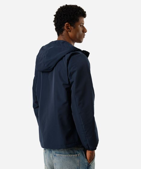 jaqueta masculina com capuz azul