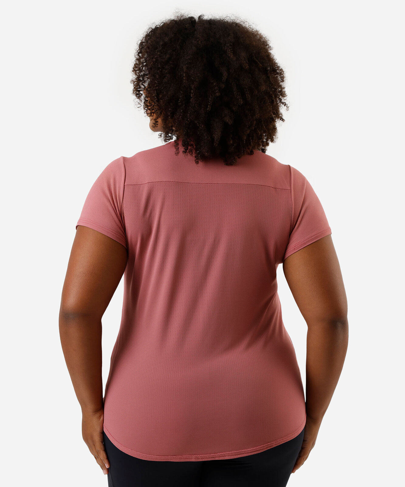 blusa feminina esportiva com recorte plus size rosa