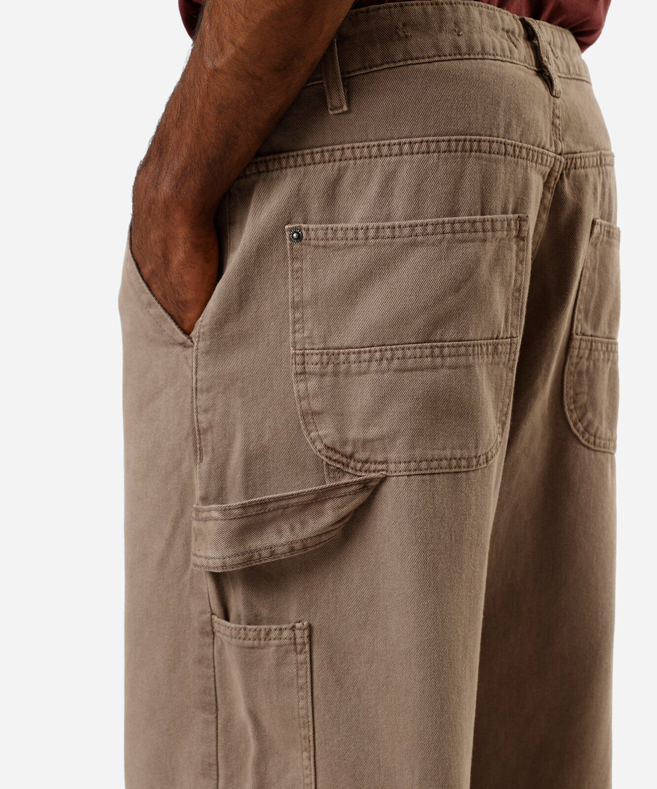 calça baggy masculina de sarja marrom