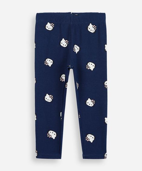 legging infantil hello kitty azul