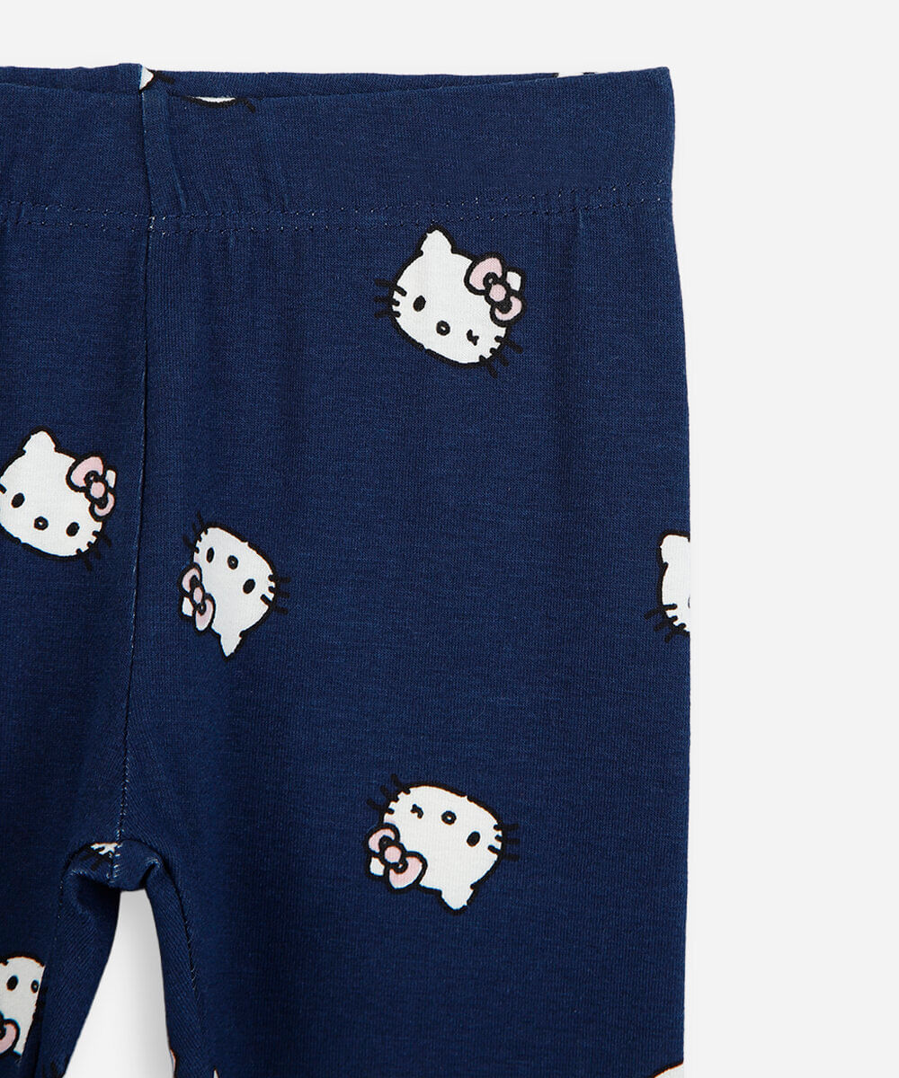 legging infantil hello kitty azul