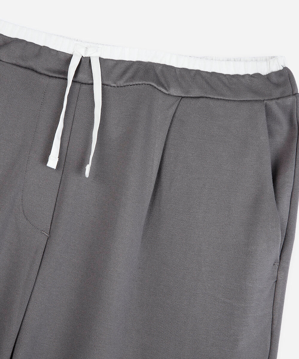 calça wide leg juvenil de moletom cós elástico cinza
