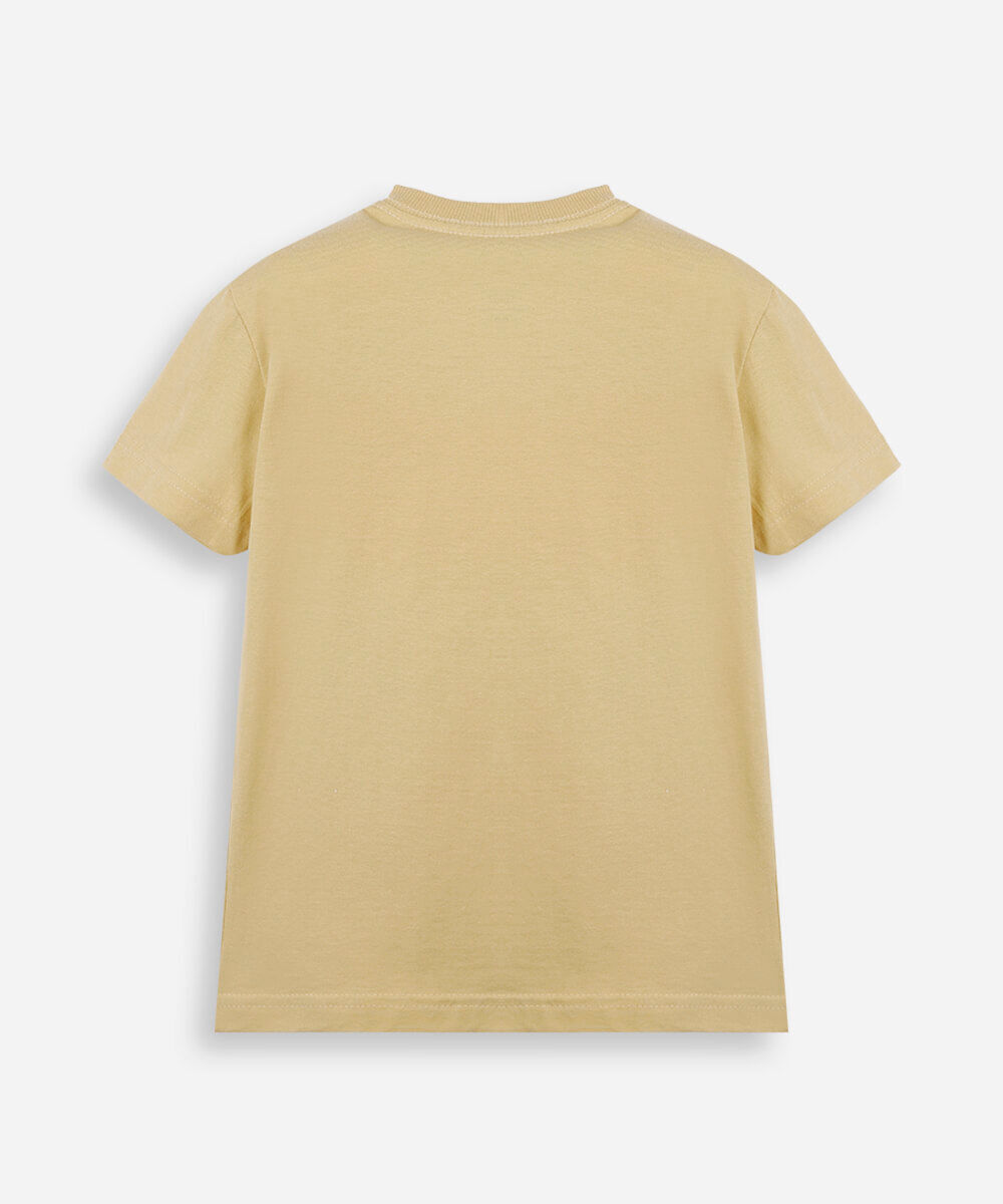 camiseta infantil de algodão manga curta brasil  amarela