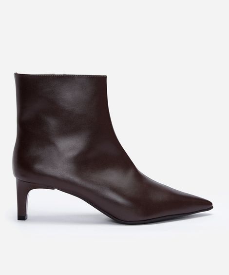 bota cano baixo bico fino marrom