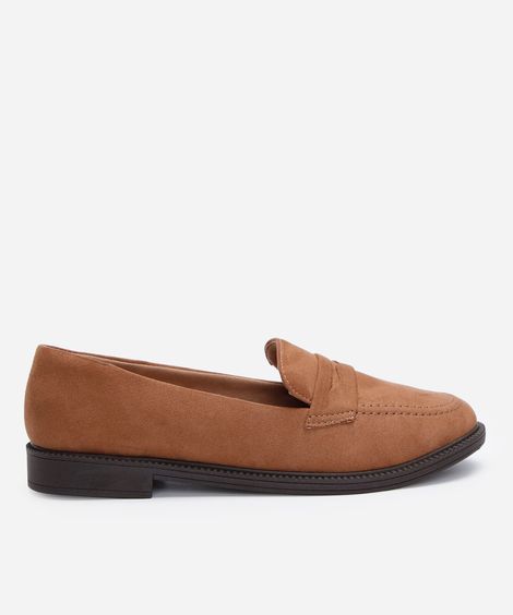 mocassim com tira via uno marrom