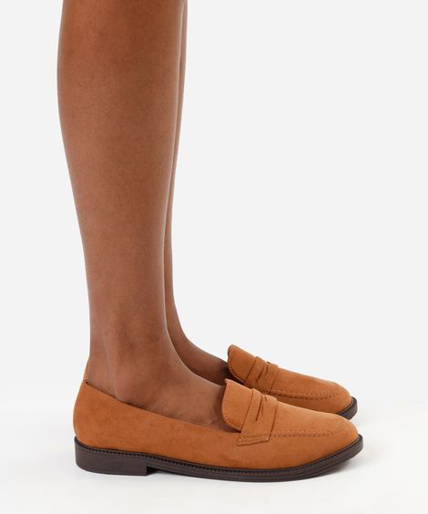 mocassim com tira via uno marrom