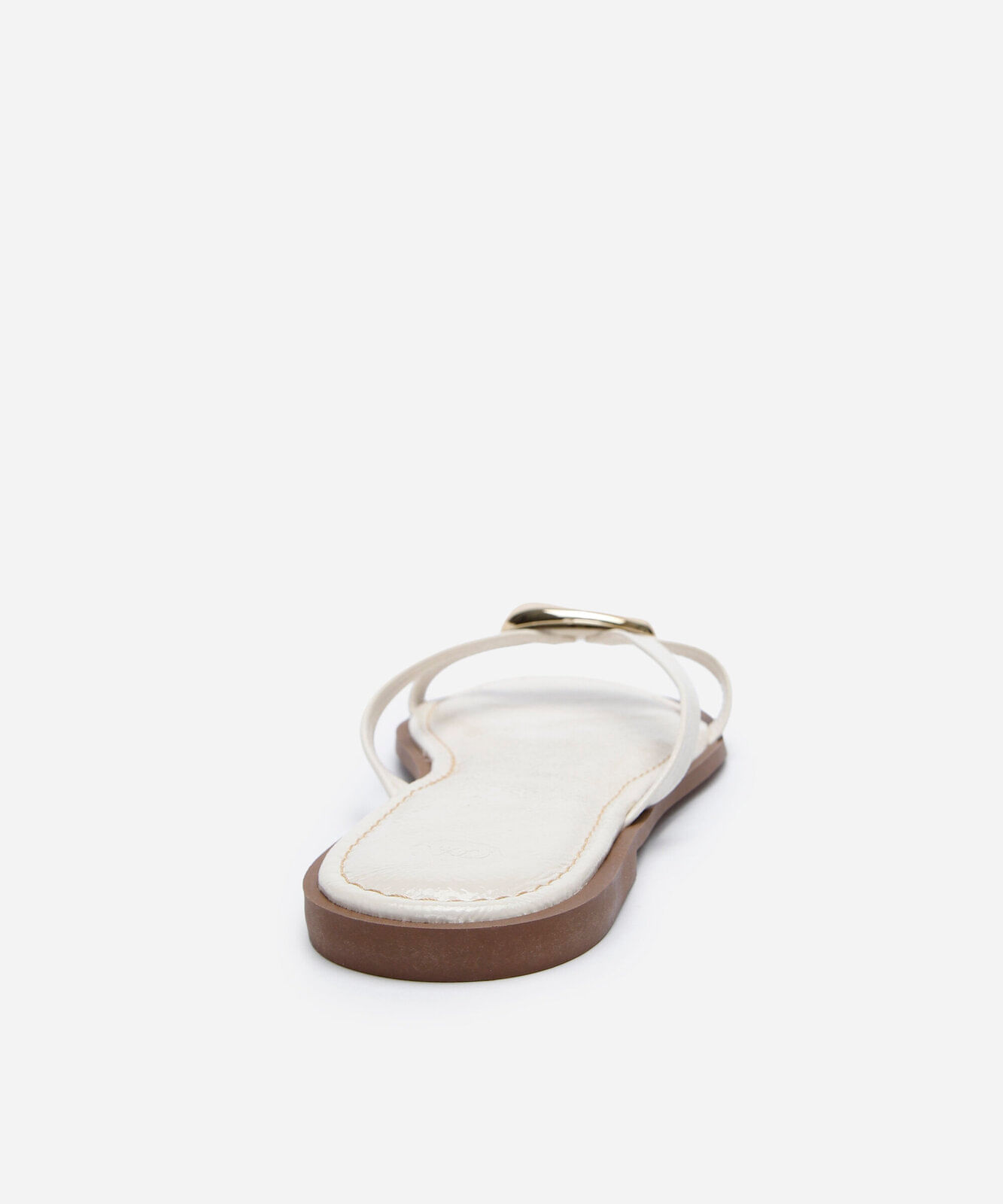 rasteirinha tira fina texturizada off white