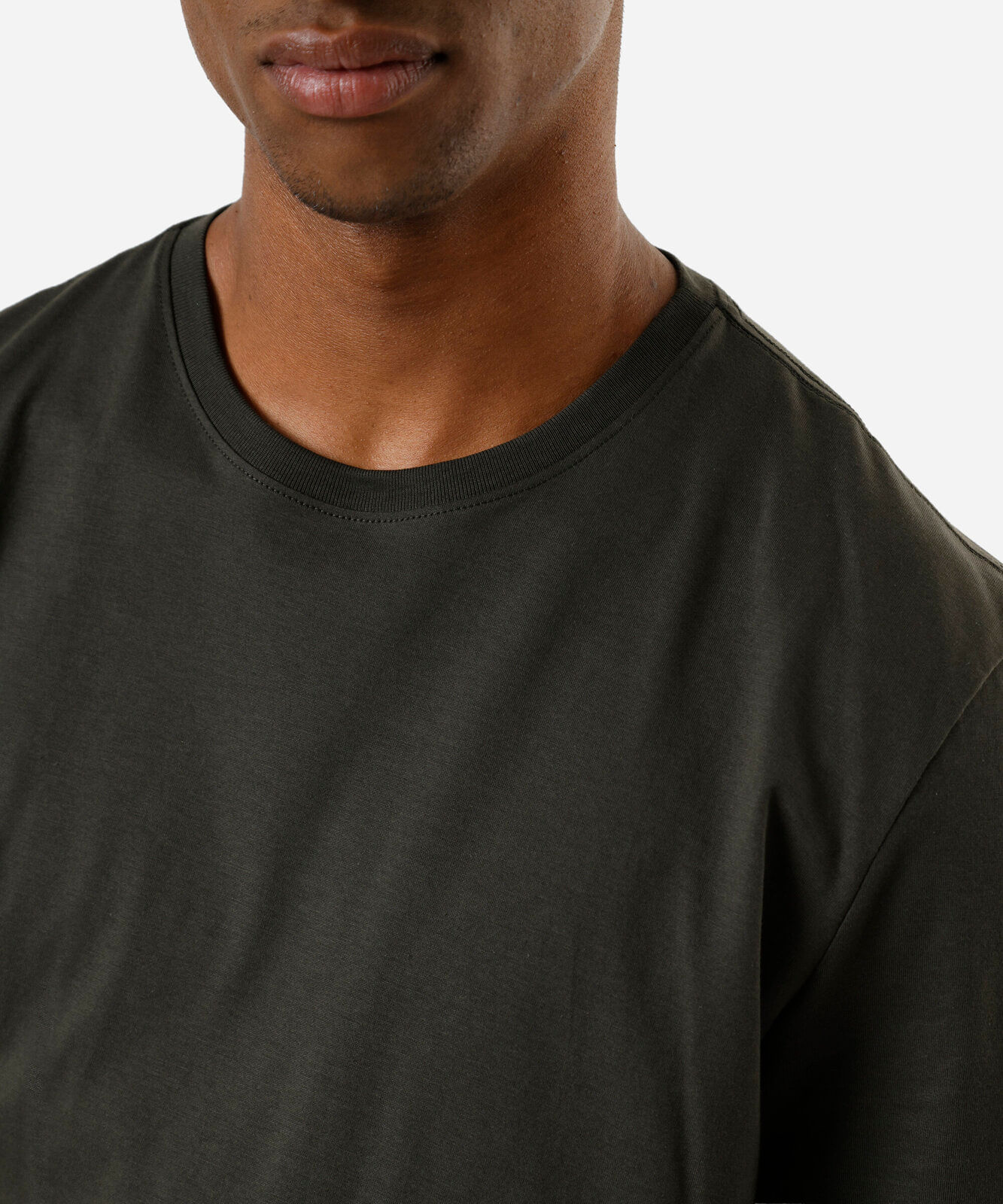 camiseta masculina de algodão pima manga curta verde
