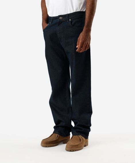 calça reta masculina jeans azul