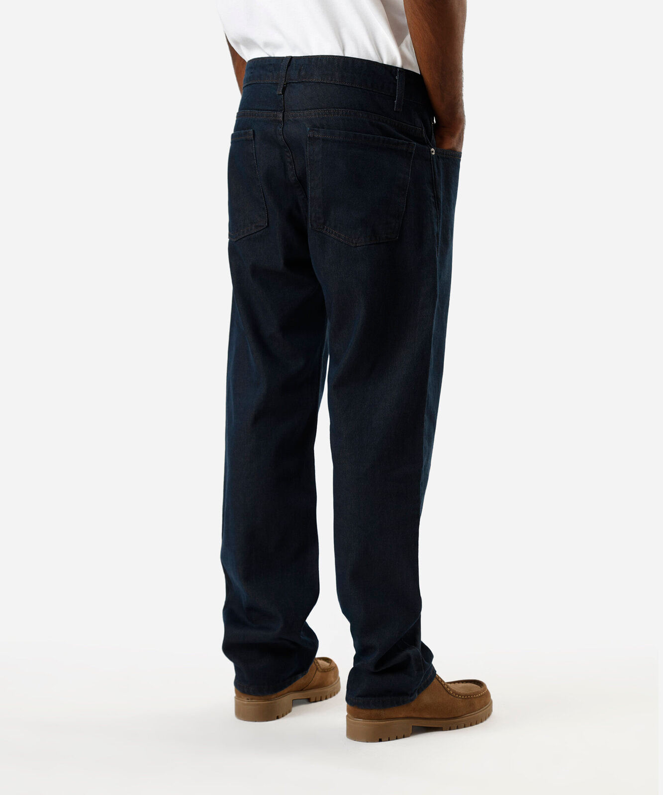 calça reta masculina jeans azul