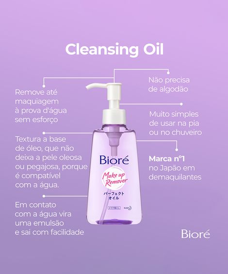 óleo de limpeza bioré demaquilante cleansing oil 150ml