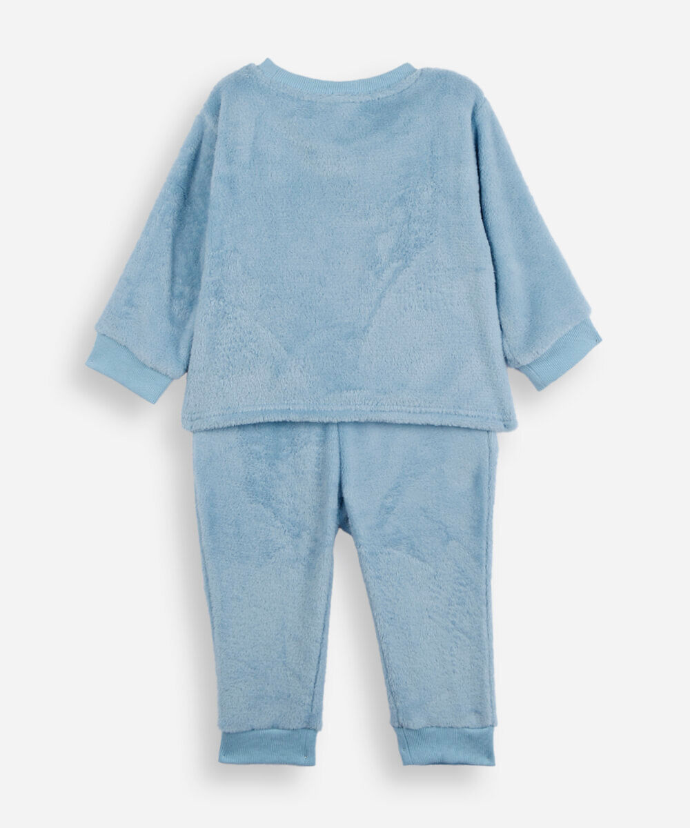 pijama infantil de pelúcia bluey azul