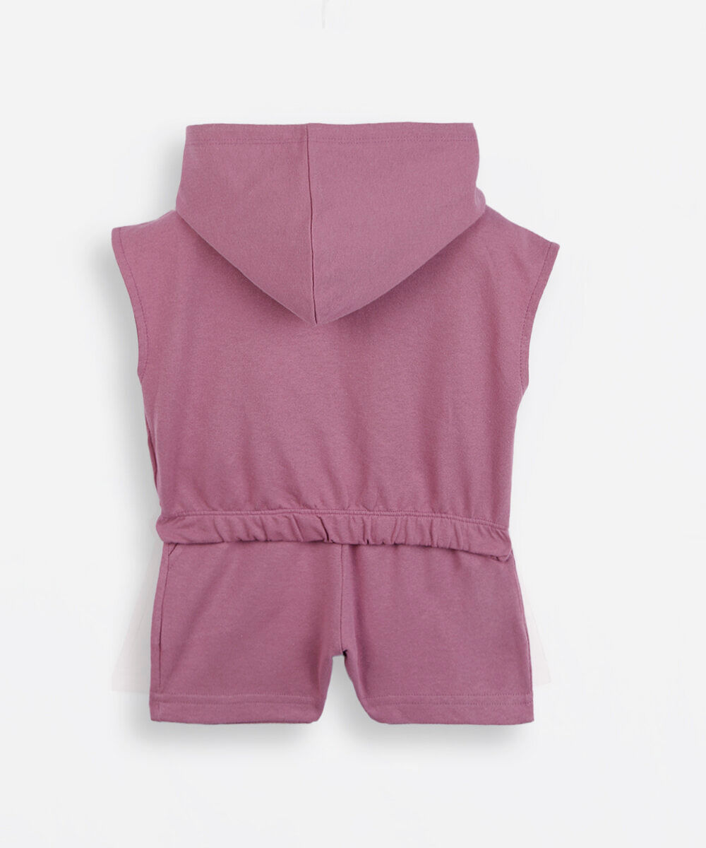 conjunto infantil curto hello kitty com capuz rosa
