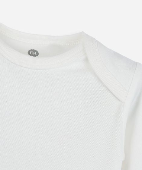 conjunto infantil body e calça de algodão off white
