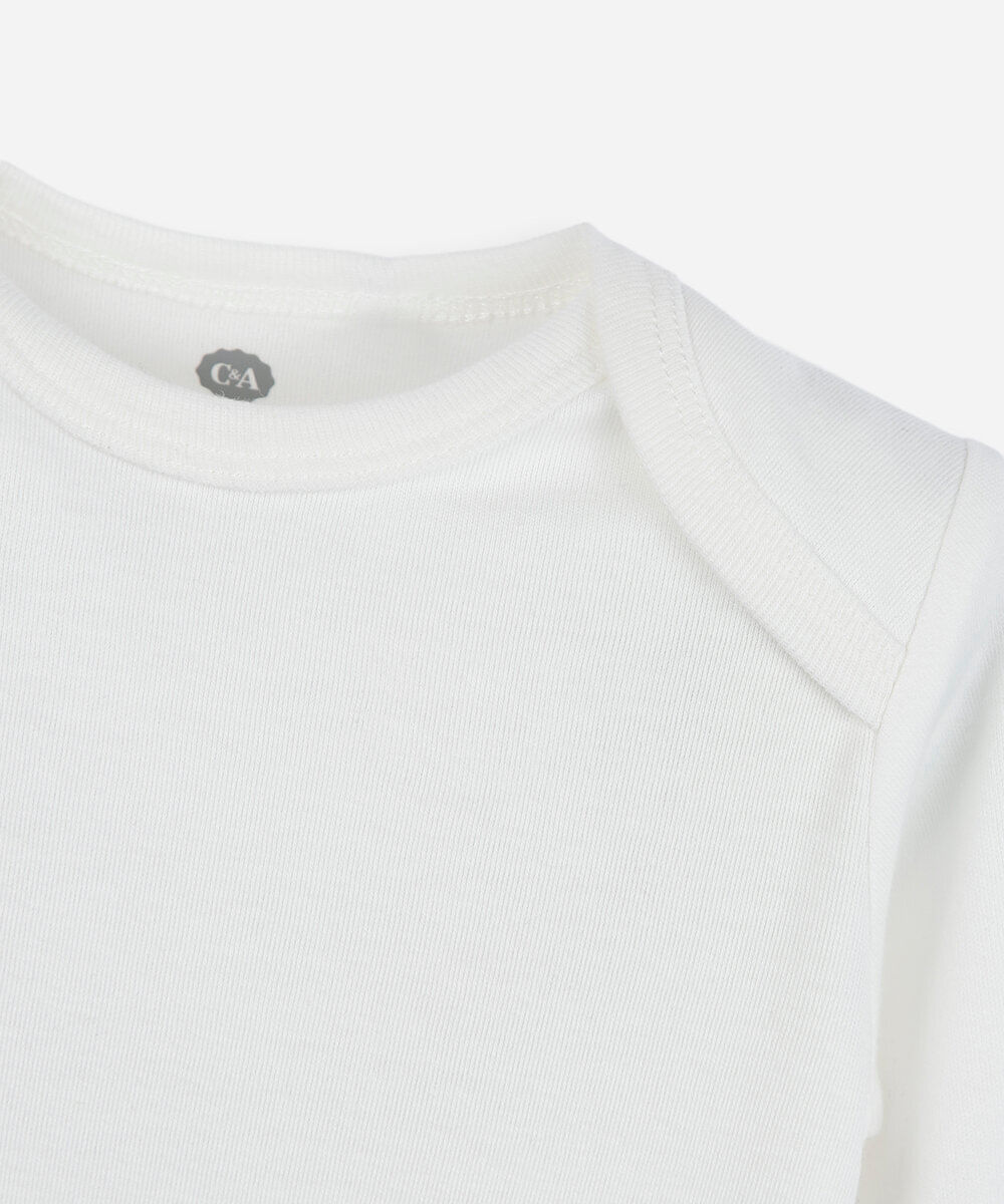 conjunto infantil body e calça de algodão off white
