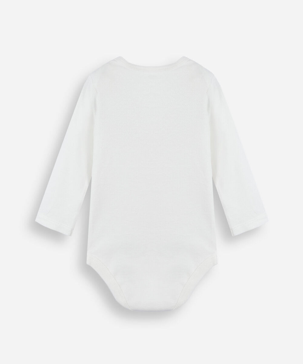 conjunto infantil body e calça de algodão off white